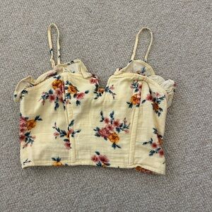 AE cropped floral tank